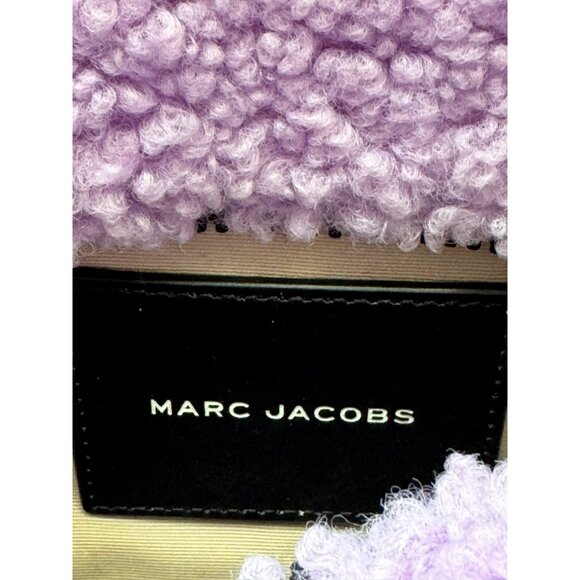 The Tote Bag By Marc Jacobs In Purple Sherpa With Black Adjustable Strap - Picture 3 of 6